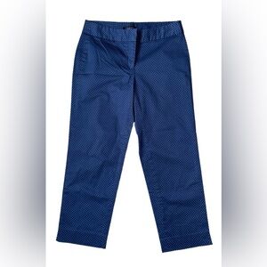 Talbots Signature Blue and White Dot Crop Pants Size 4
